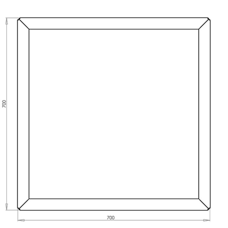 Plantekasse af cortenstål Miami 70 x 70 cm