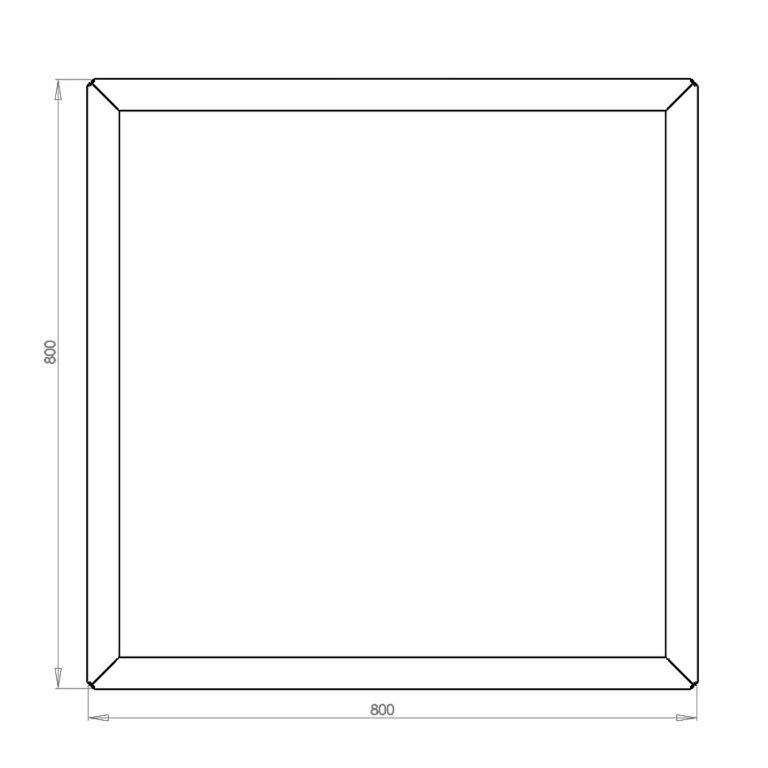Plantekasse af pulverlakeret stål Miami 80 x 80 cm