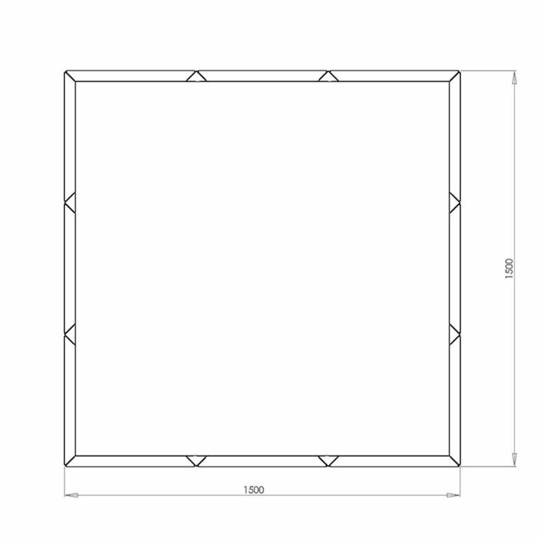 Plantekasse af cortenstål Miami xxl 150 x 150 cm