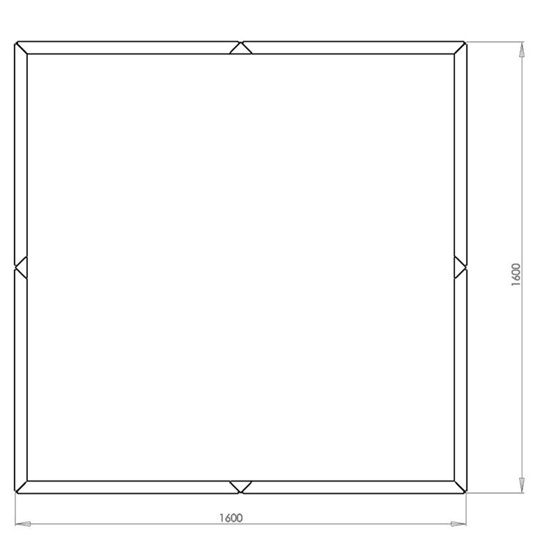 Plantekasse af cortenstål Miami xxl 160 x 160 cm