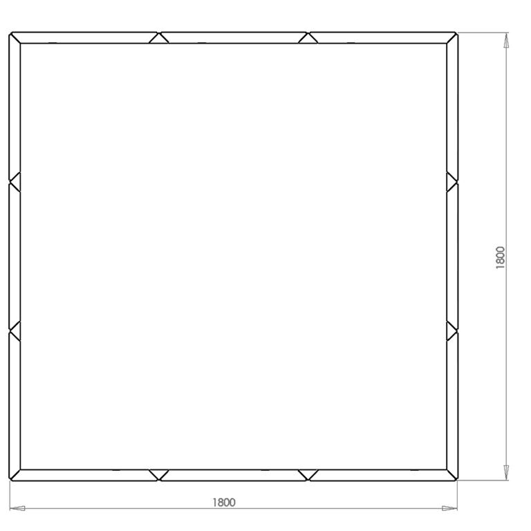 Plantekasse af cortenstål Miami xxl 180 x 180 cm