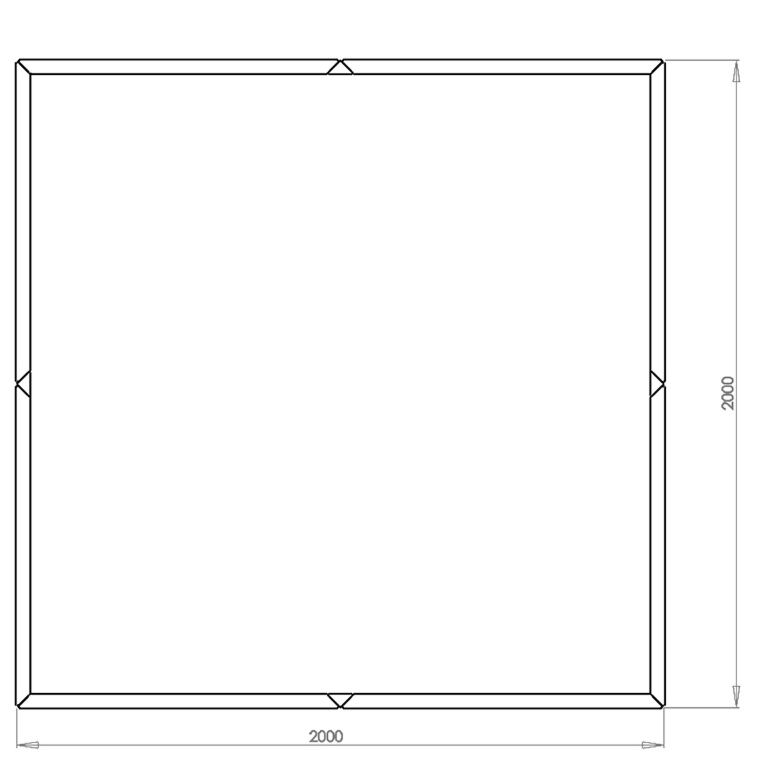 Plantekasse af cortenstål Miami xxl 200 x 200 cm