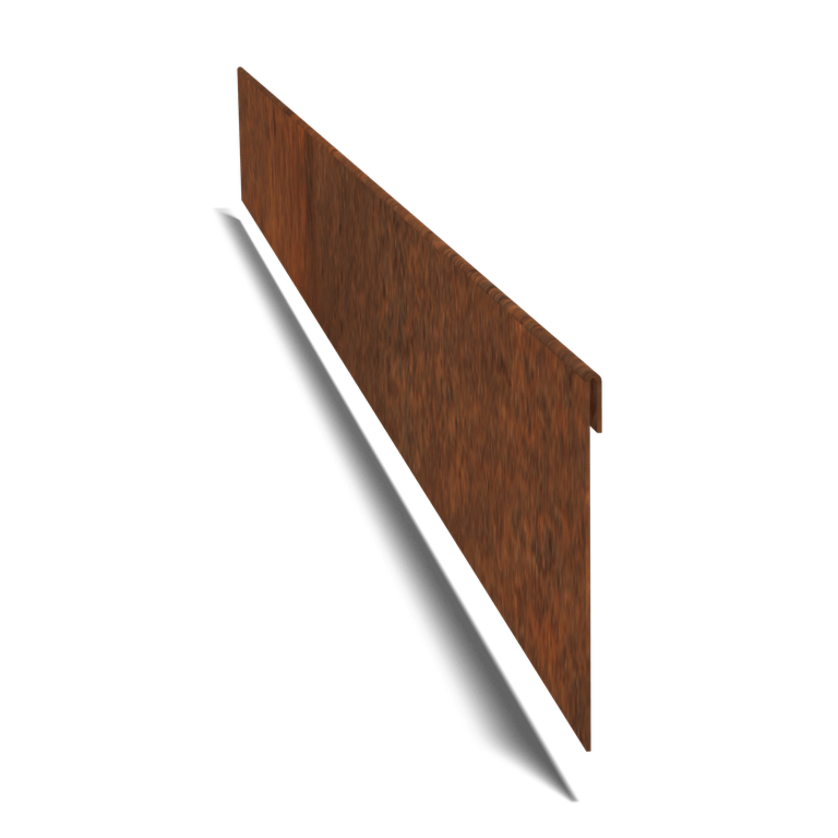 Bedkant af cortenstål valset 13 cm (længde 150 cm)