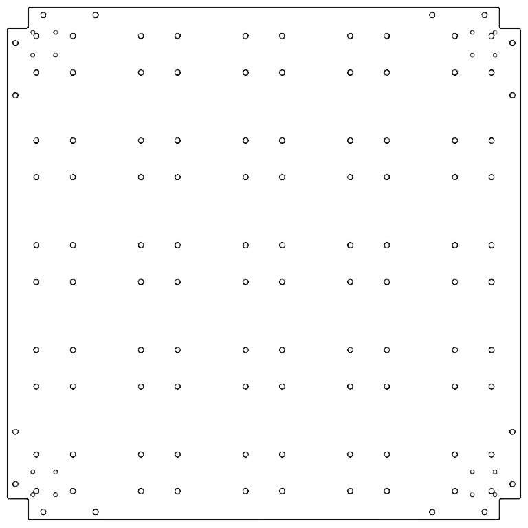 Bundplade galvaniseret stål 100 x 100 cm