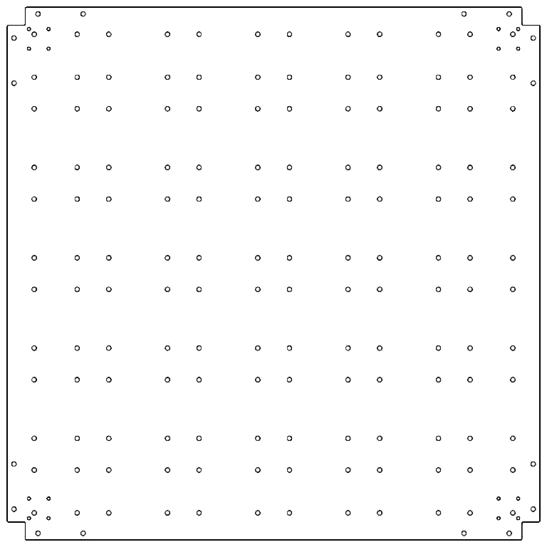 Bundplade galvaniseret stål 120 x 120 cm