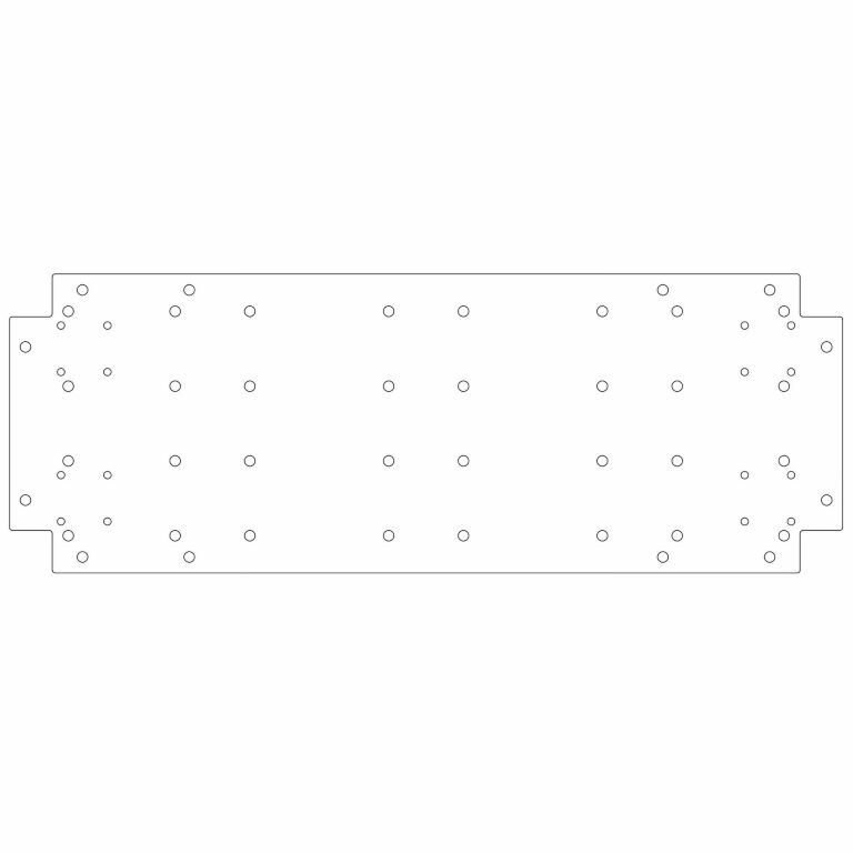Bundplade galvaniseret stål 30 x 80 cm