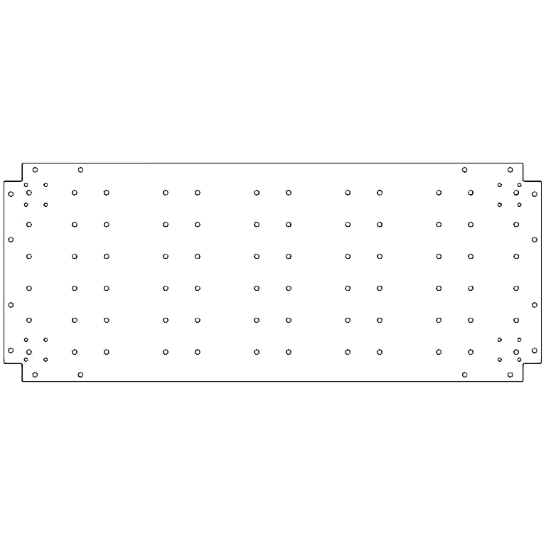 Bundplade galvaniseret stål 50 x 120 cm