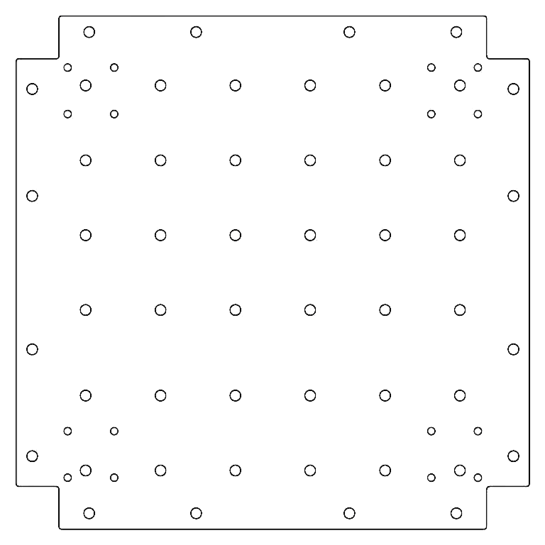 Bundplade galvaniseret stål 50 x 50 cm