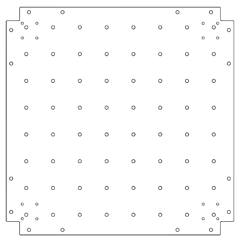 Bundplade galvaniseret stål 70 x 70 cm