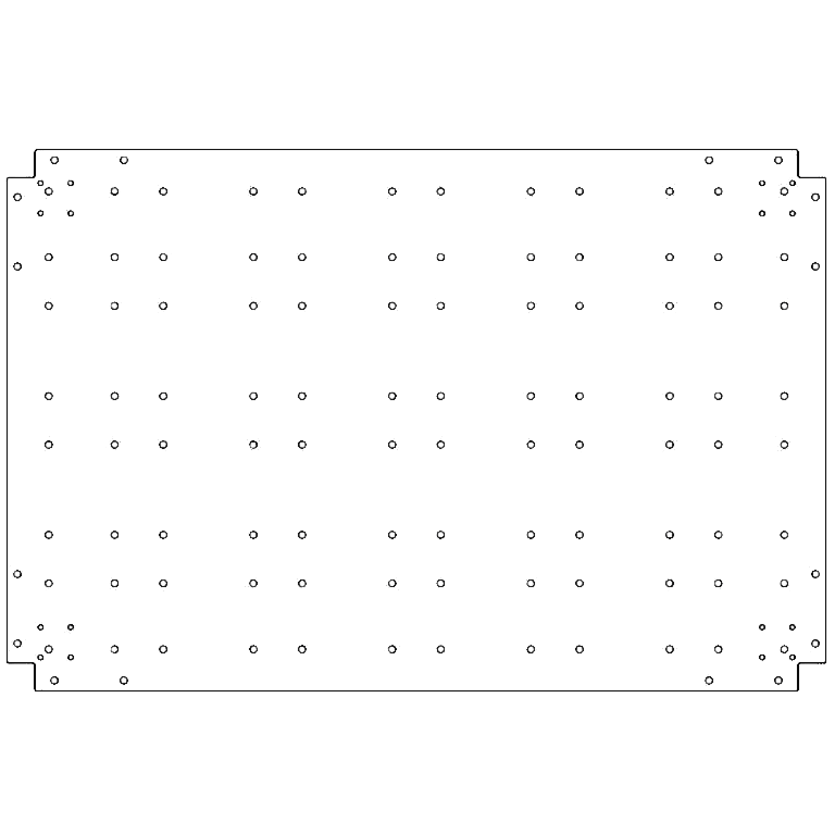 Bundplade galvaniseret stål 80 x 120 cm