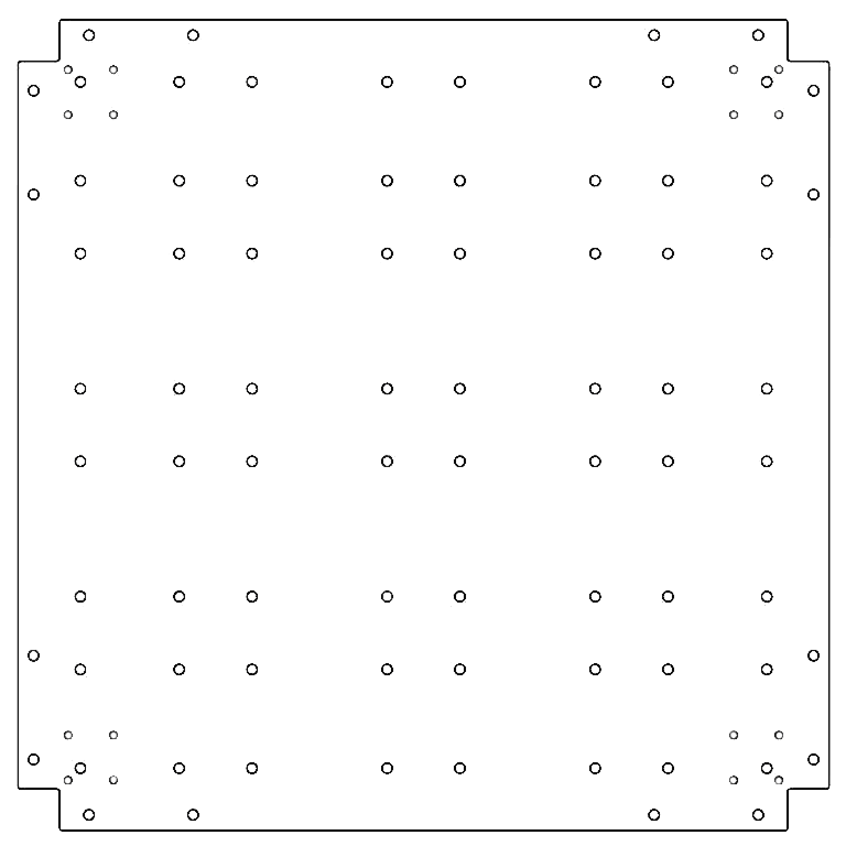 Bundplade galvaniseret stål 80 x 80 cm