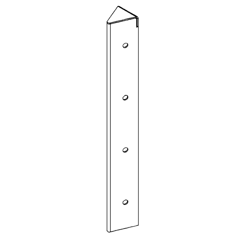 hjørneprofil Cortenstål 45° 40 cm