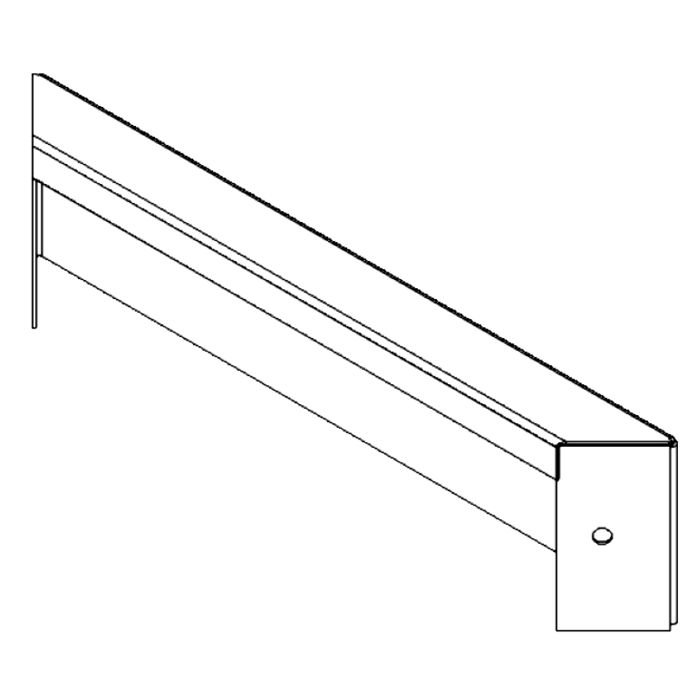 Panel af cortenstål 10 x 40 cm