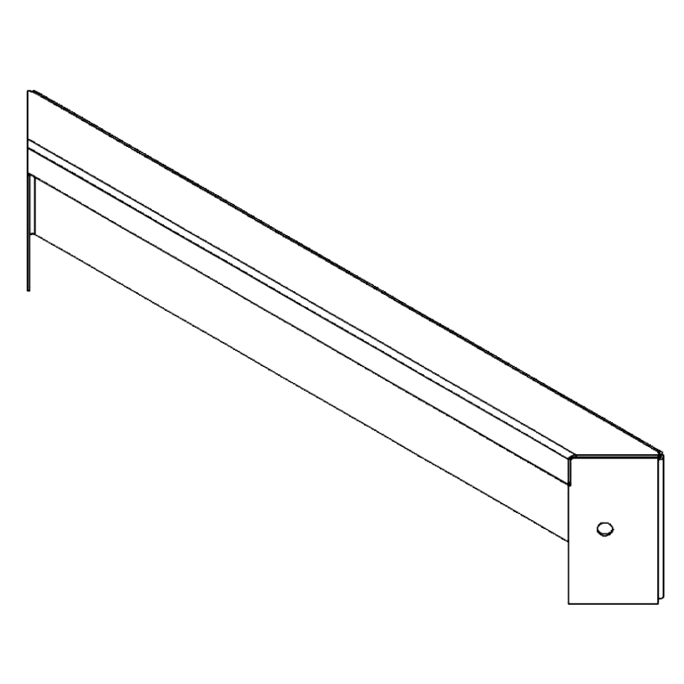 Panel af cortenstål 10 x 50 cm