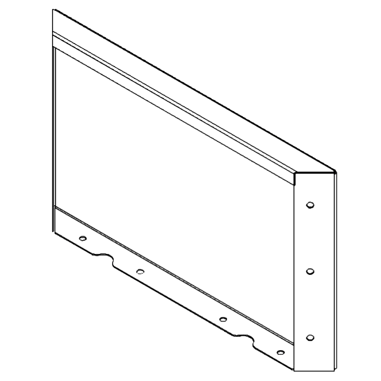 Panel af cortenstål 30 x 50 cm