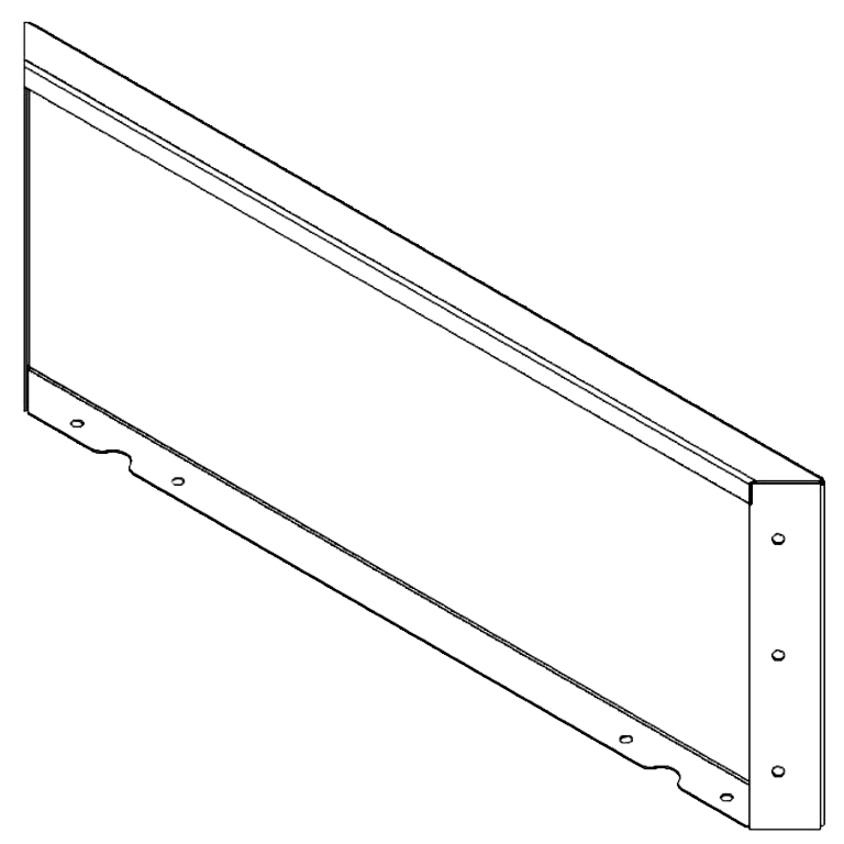 Panel af cortenstål 30 x 80 cm