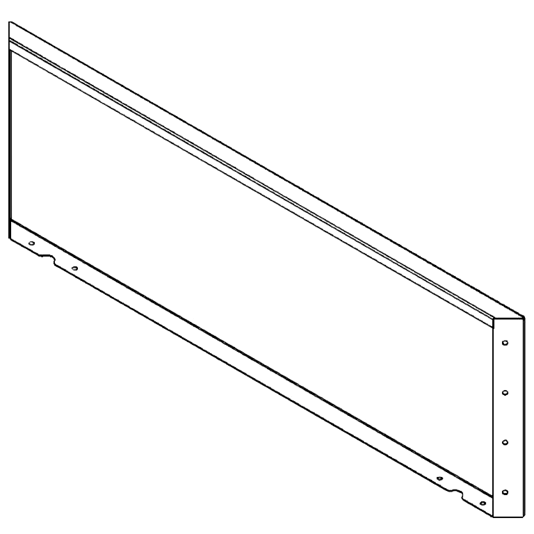 Panel af cortenstål 40 x 120 cm