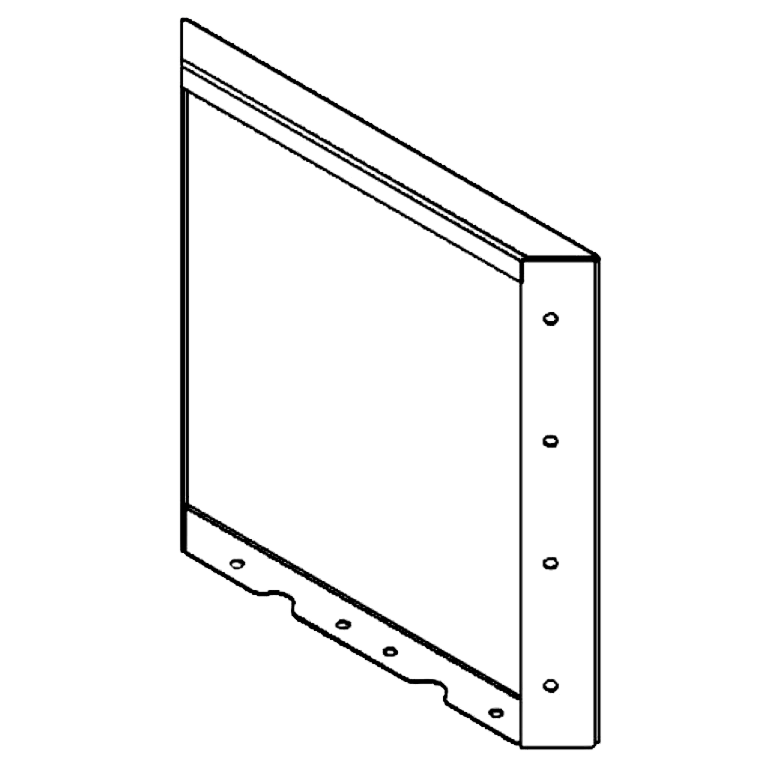 Panel af cortenstål 40 x 40 cm