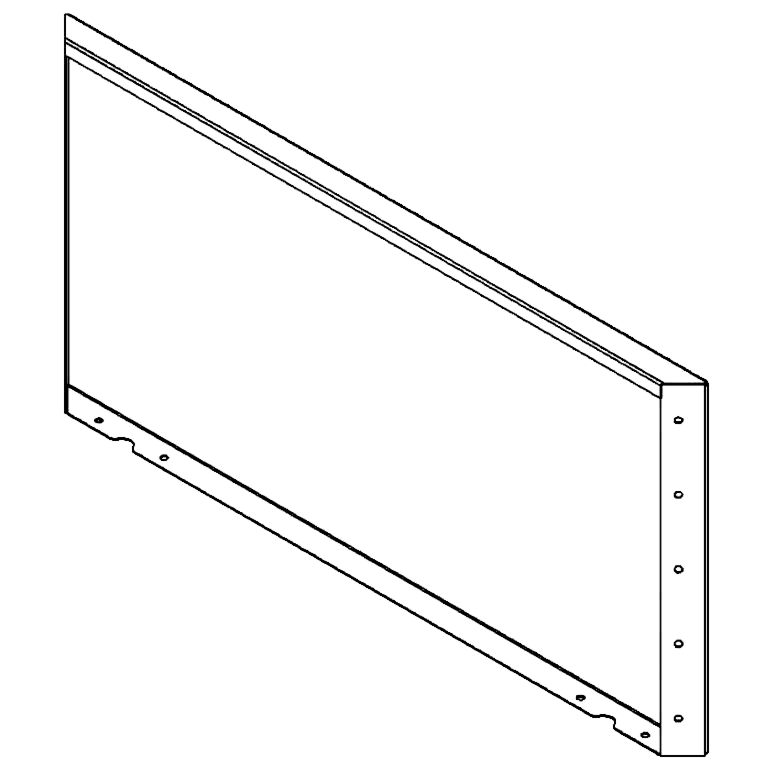 Panel af cortenstål 50 x 100 cm