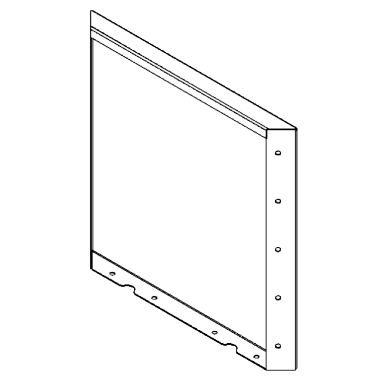 Panel af cortenstål 50 x 50 cm