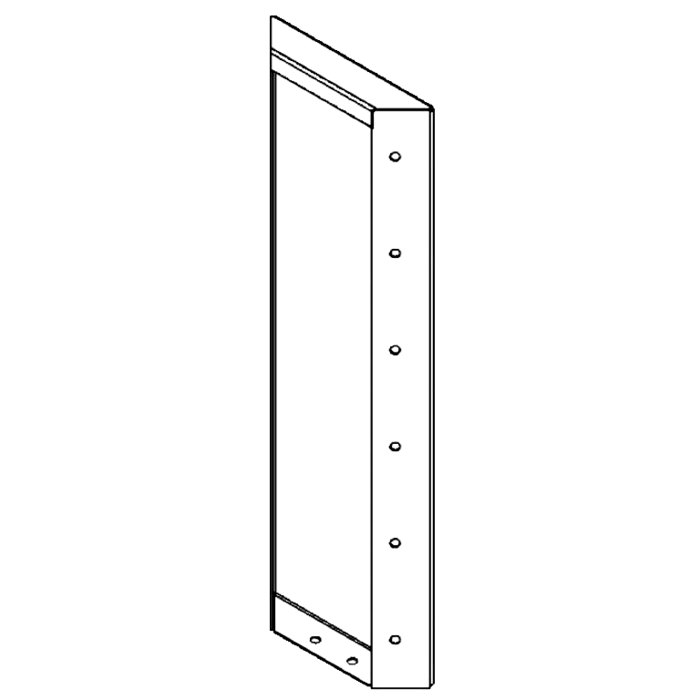 Panel af cortenstål 60 x 20 cm