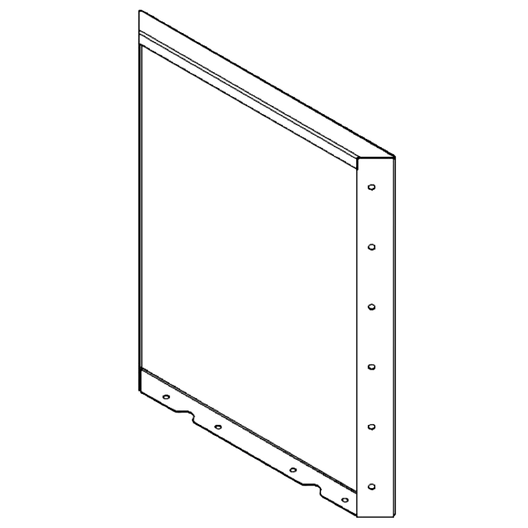 Panel af cortenstål 60 x 50 cm