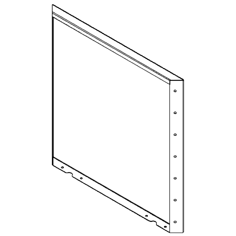 Panel af cortenstål 70 x 70 cm