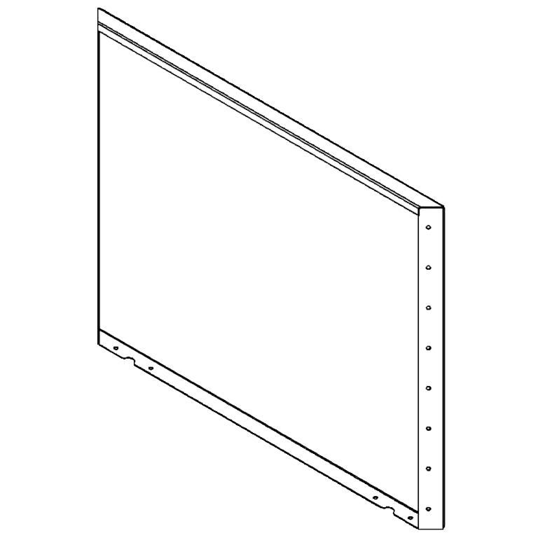 Panel af cortenstål 80 x 100 cm