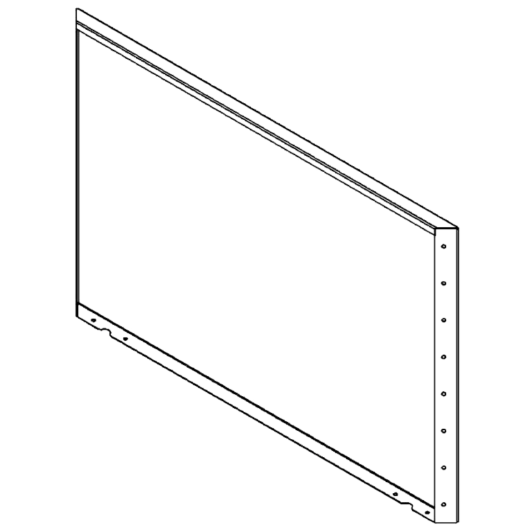 Panel af cortenstål 80 x 120 cm