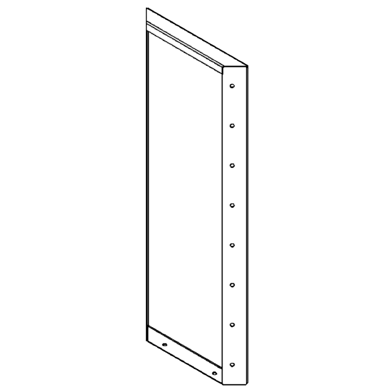 Panel af cortenstål 80 x 30 cm