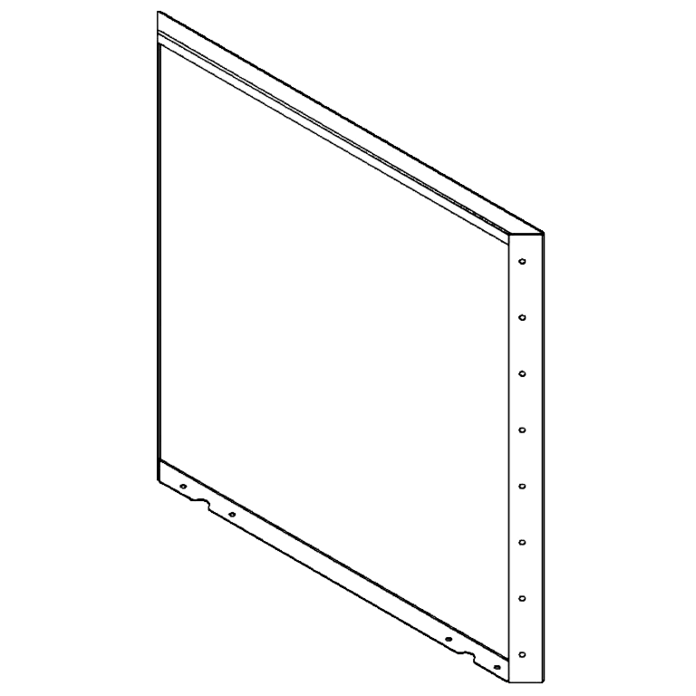 Panel af cortenstål 80 x 80 cm