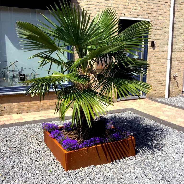 Plantekasse af cortenstål Miami 100 x 100 cm