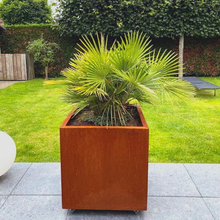Plantekasse af cortenstål Miami 70 x 70 cm