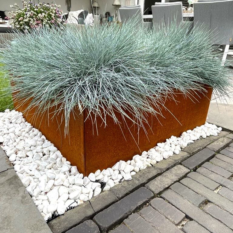 Plantekasse af cortenstål Miami 80 x 80 cm