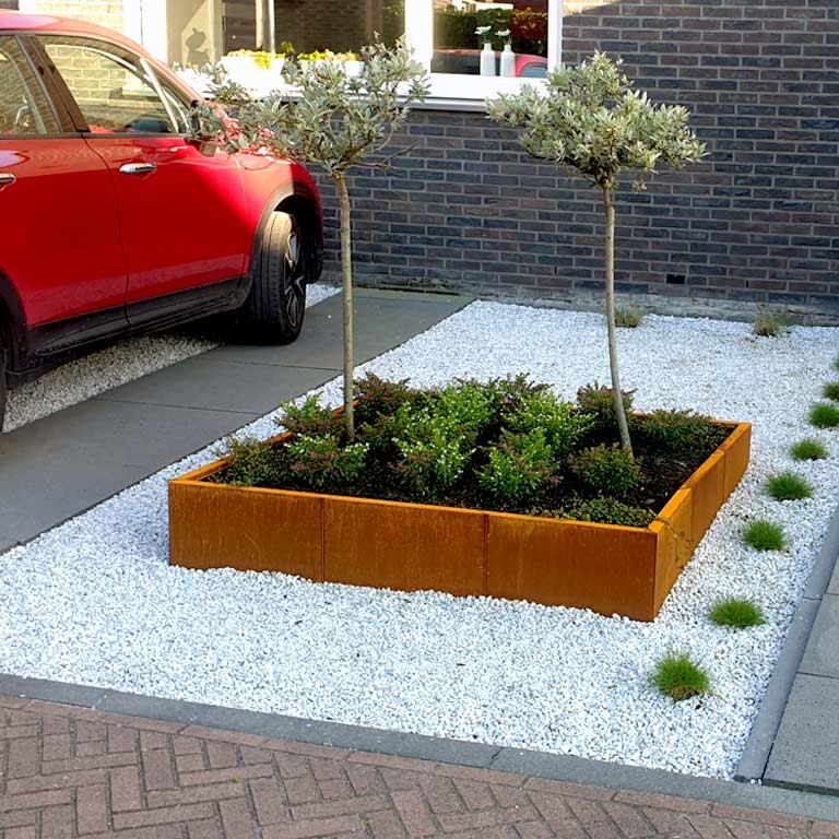 Plantekasse af cortenstål Miami xxl 150 x 150 cm