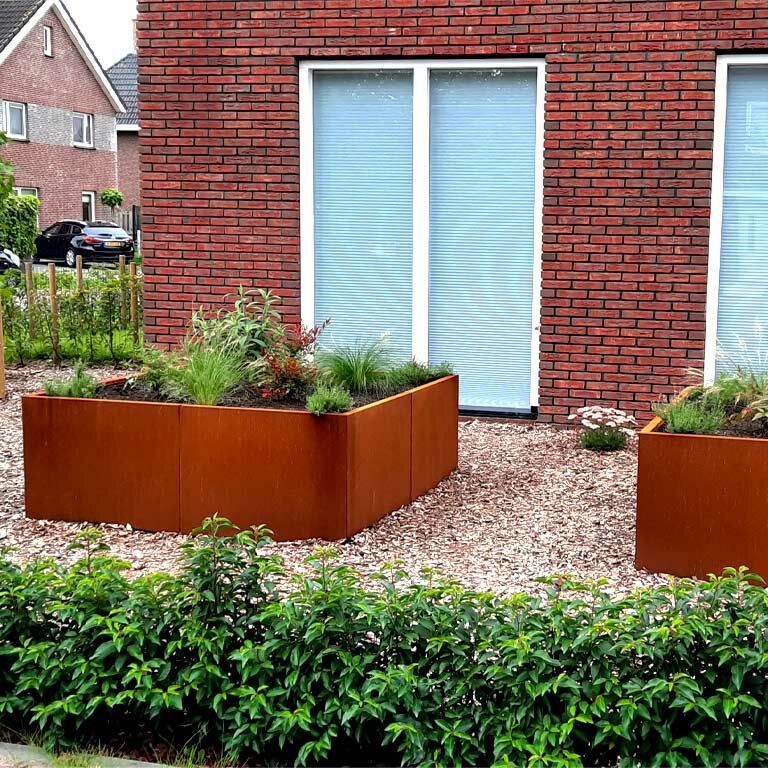 Plantekasse af cortenstål Miami xxl 160 x 160 cm