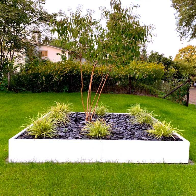 Plantekasse af pulverlakeret stål Miami xxl 240 x 240 cm