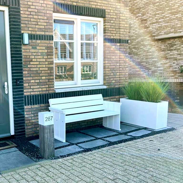 Plantekasse af pulverlakeret stål Texas 40 x 100 cm