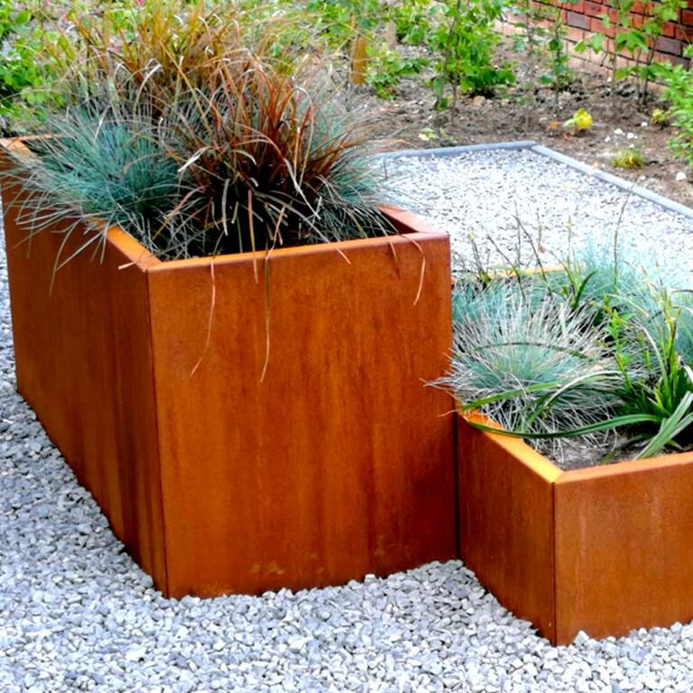 Plantekasse af cortenstål Texas 30 x 50 cm
