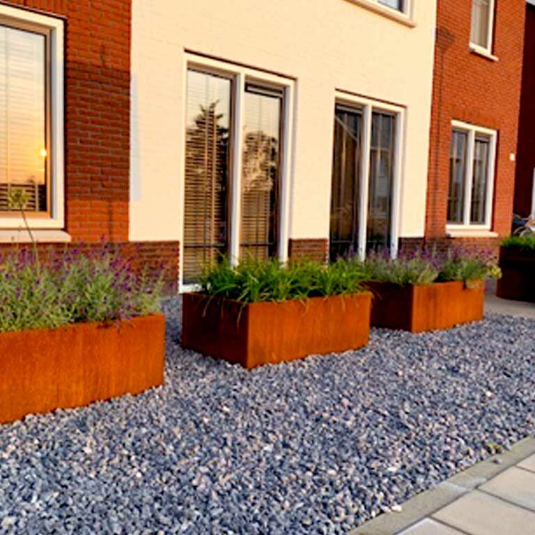 Plantekasse af cortenstål Texas 60 x 120 cm