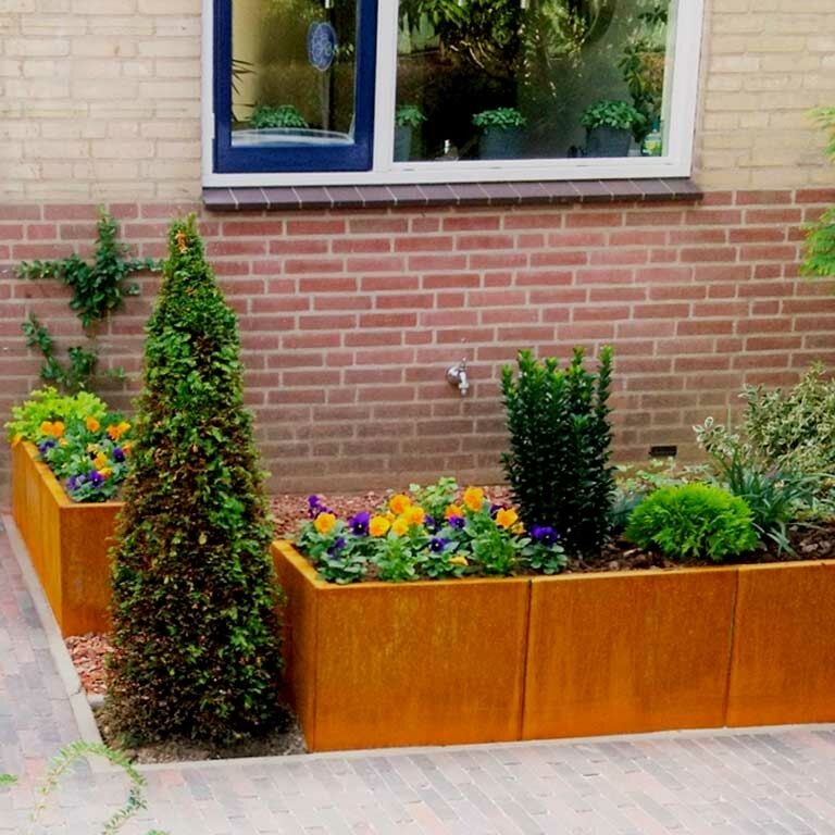 Plantekasse af cortenstål Texas xxl 150 x 50 cm