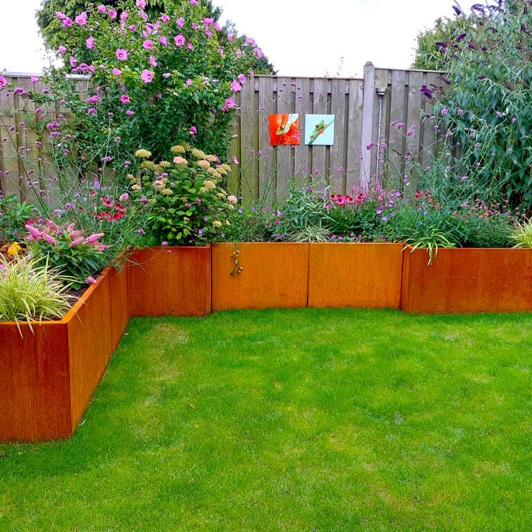 Plantekasse af cortenstål Texas xxl 160 x 100 cm