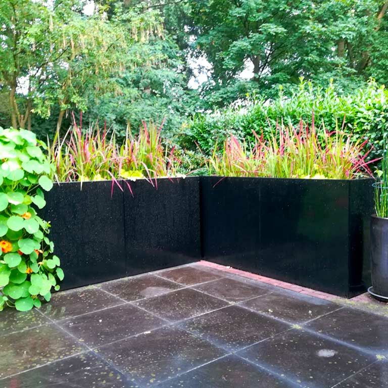 Plantekasse af pulverlakeret stål Texas xxl 160 x 40 cm