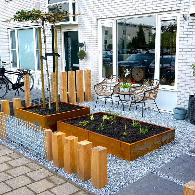 Plantekasse af cortenstål Texas xxl 200 x 120 cm