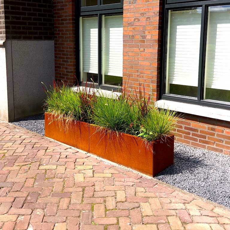 Plantekasse af cortenstål Texas xxl 200 x 40 cm