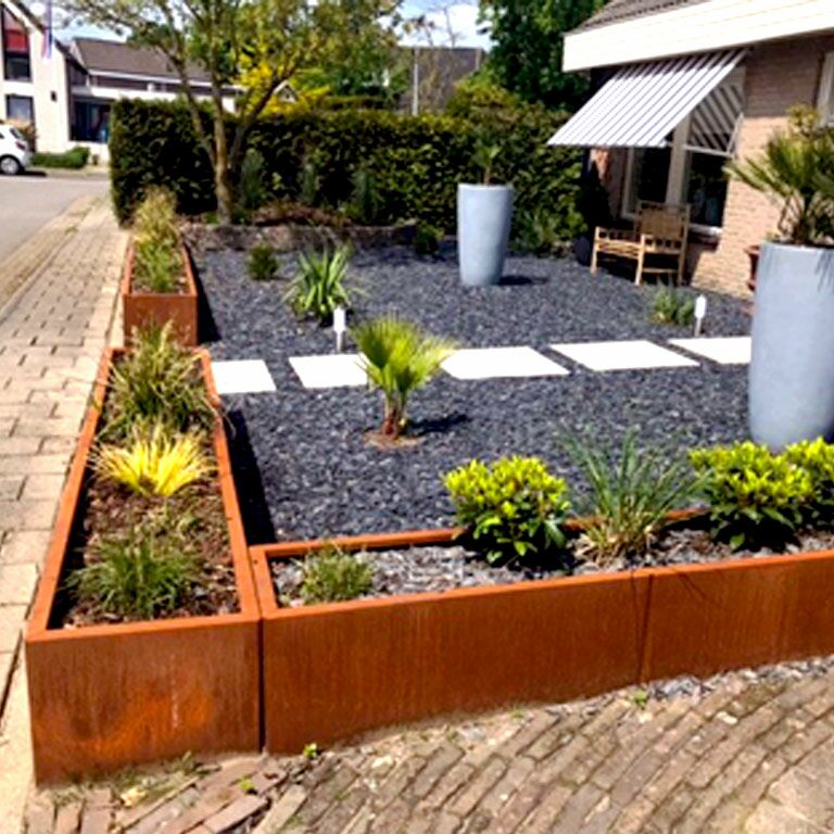 Plantekasse af cortenstål Texas xxl 200 x 40 cm