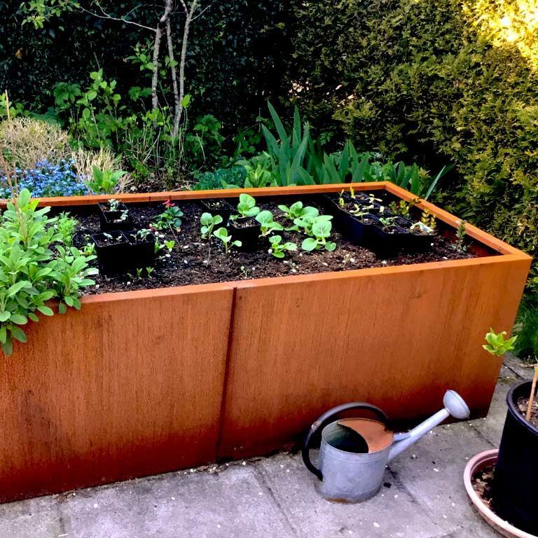 Plantekasse af cortenstål Texas xxl 200 x 80 cm