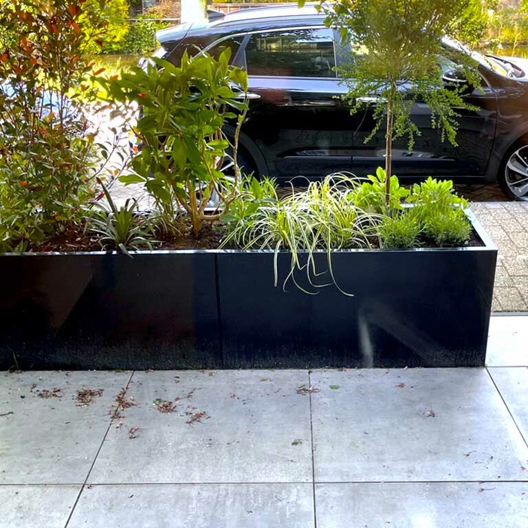 Plantekasse af pulverlakeret stål Texas xxl 240 x 50 cm