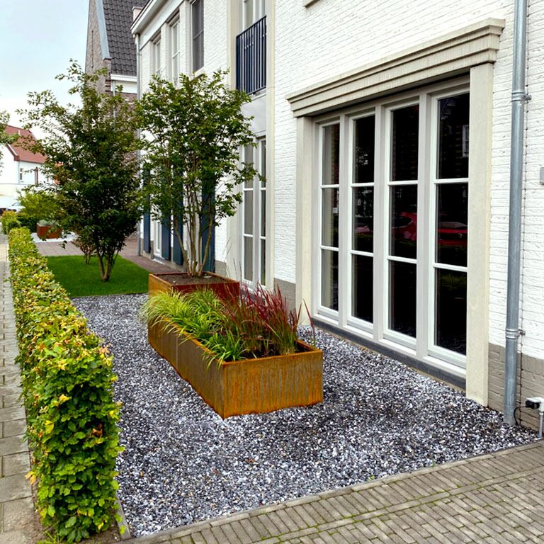 Plantekasse af cortenstål Texas xxl 240 x 80 cm