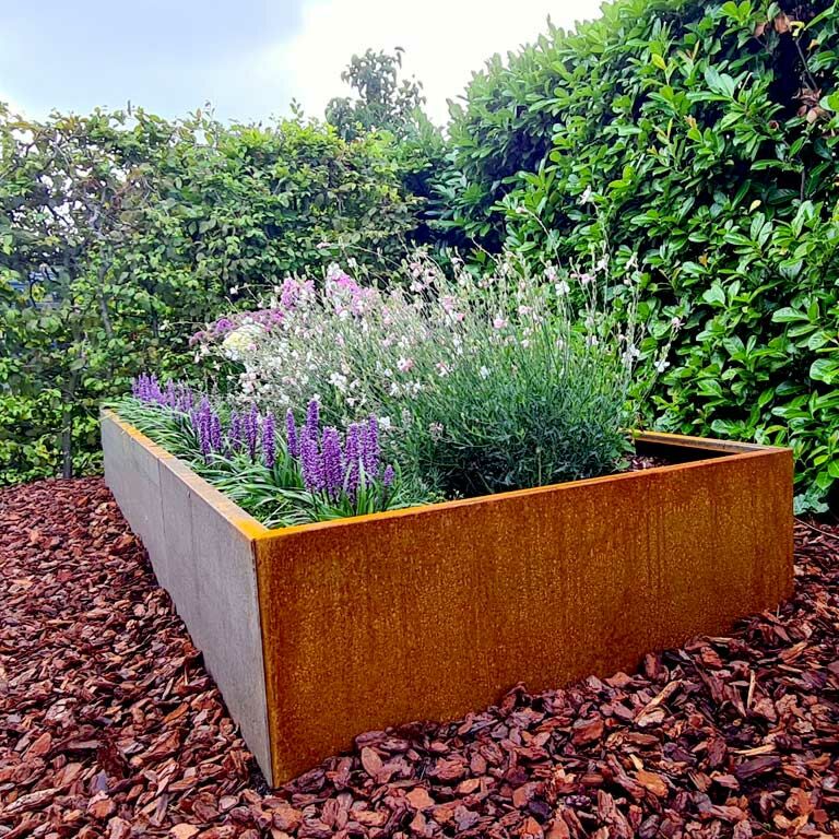 Plantekasse af cortenstål Texas xxl 300 x 120 cm